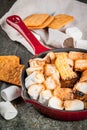 Indoor sÃ¢â¬â¢mores, baked sÃ¢â¬â¢mores dip Royalty Free Stock Photo